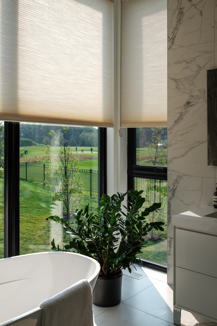 Close-up of a tailored window design