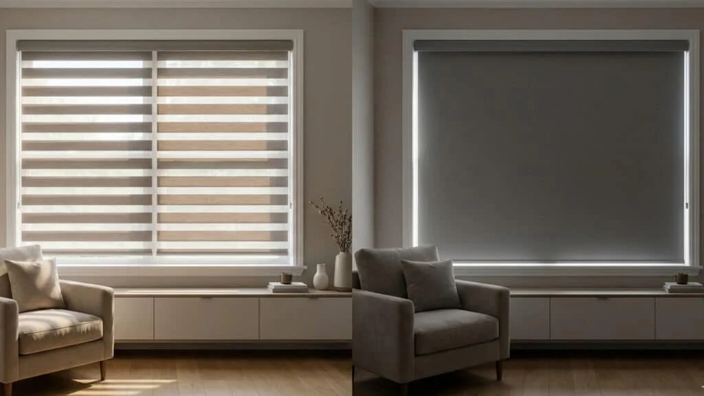 Zebra vs Roller Shades